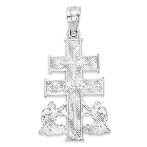 925 Sterling Silver Cross of Caravaca Pendant for Necklace - Bapt Gift - Picture 3 of 5